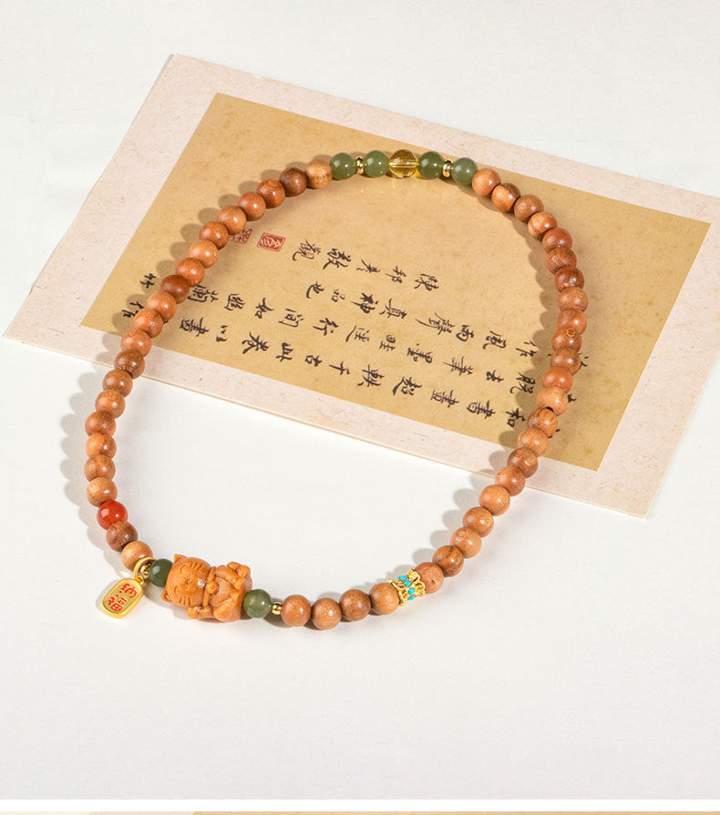 Elegant Sandalwood Sterling Silver Bracelet from Fortune's Favor Collection