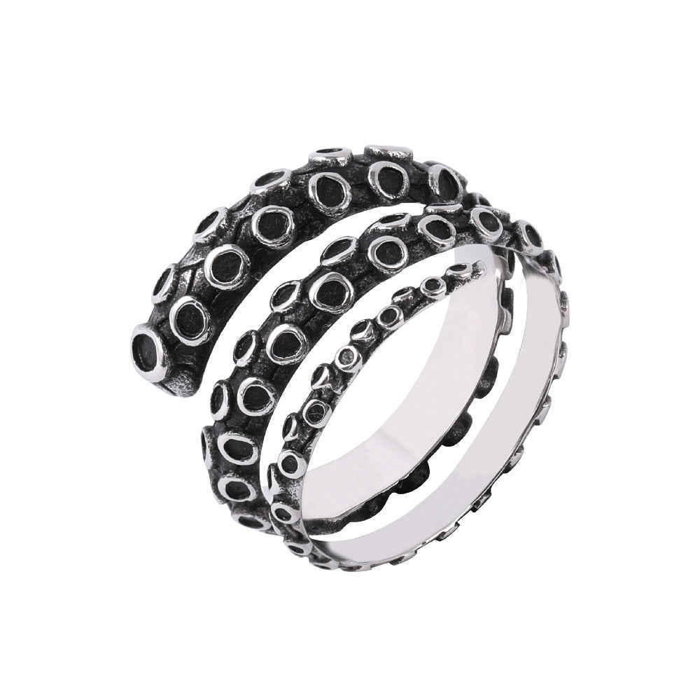 Retro Octopus Claw Titanium Steel Ring for Men