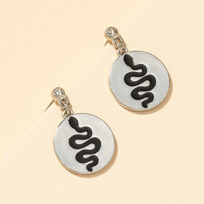 Exaggerated Snake Tag Earrings - Vienna Verve Collection