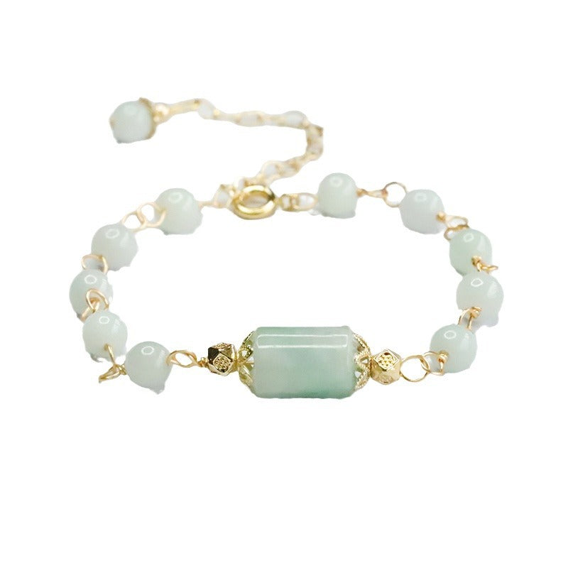 Fortune's Favor Sterling Silver Jade Bracelet