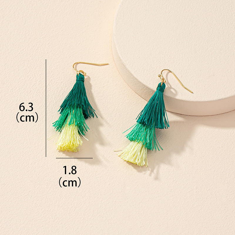 Chic Plush Tassel Earrings - Vienna Verve Collection.