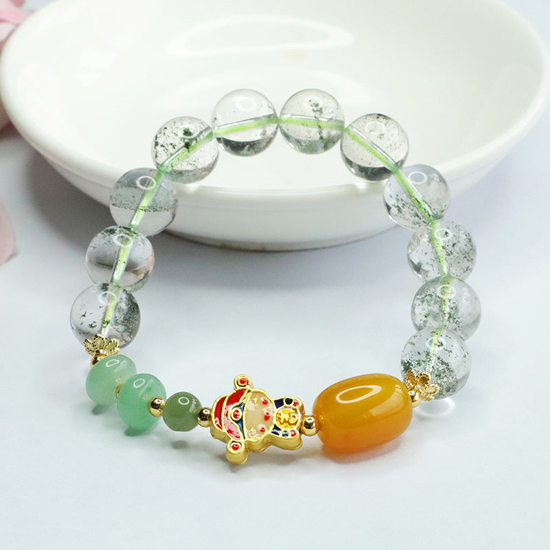 Prosperity Infused Yellow Chalcedony Crystal Bracelet with Wealth Attraction