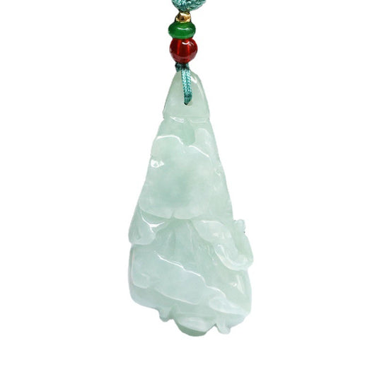 Jade Cabbage Pendant - Sterling Silver Fortune's Favor