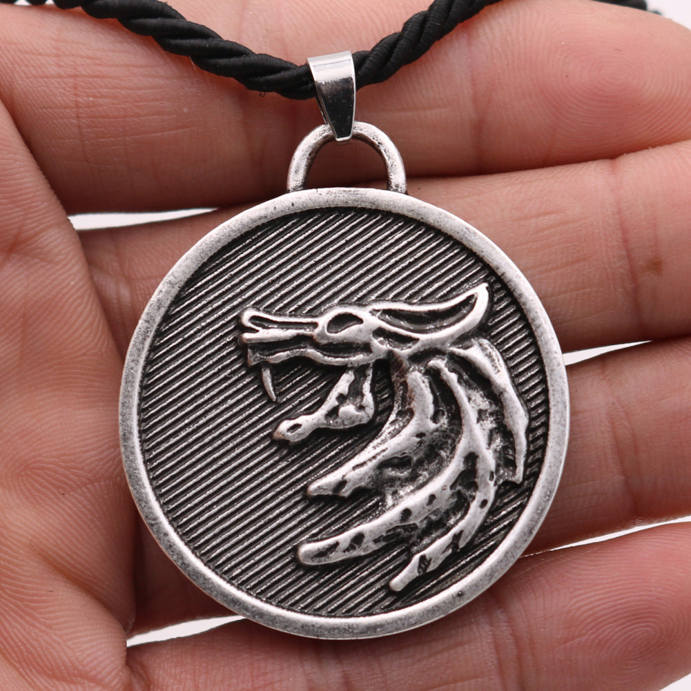 Viking Wolf Necklace - European and American Fashion Jewelry for Men