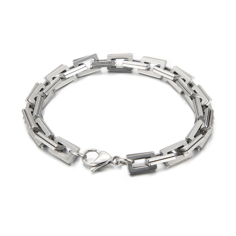 Titanium Steel Rock Hip Hop Blade Chain Bracelet for Men - Wholesale Trendy Accessory