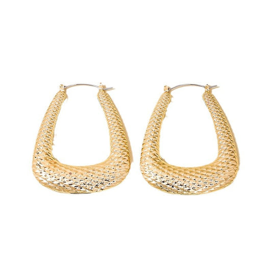 Chic Vienna Verve Metal U-Shaped Earrings - Trendy Wholesale Jewelry