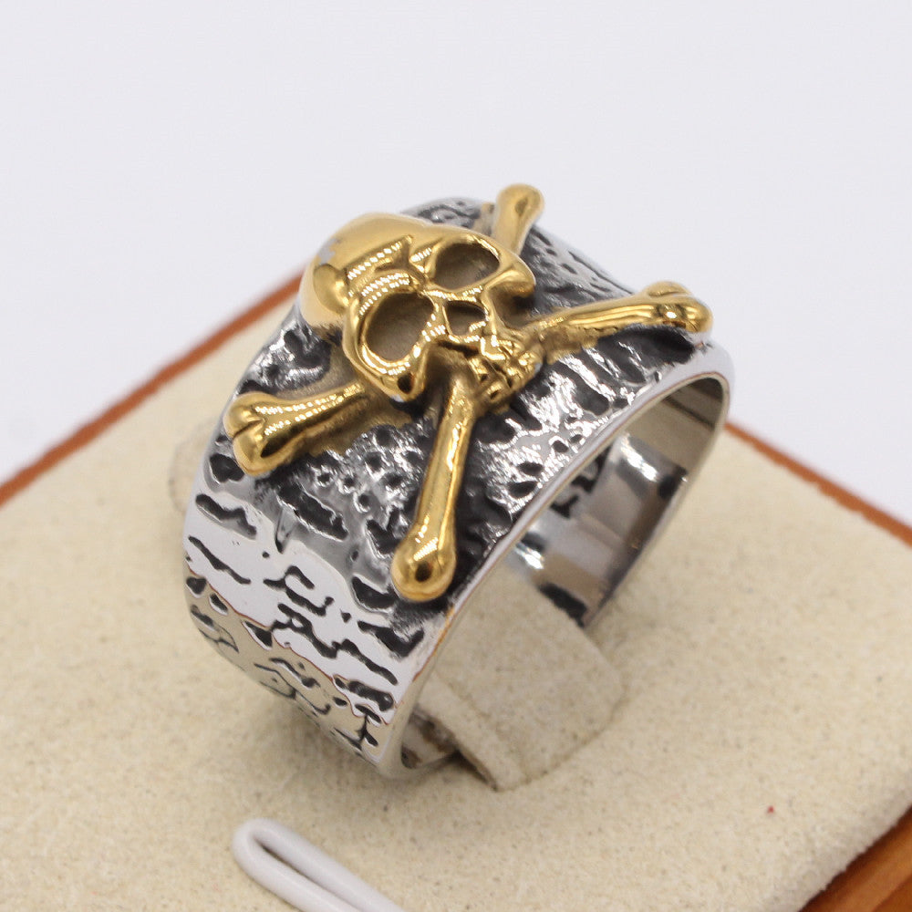 Halloween Death Skeleton Titanium Steel Ring for Men