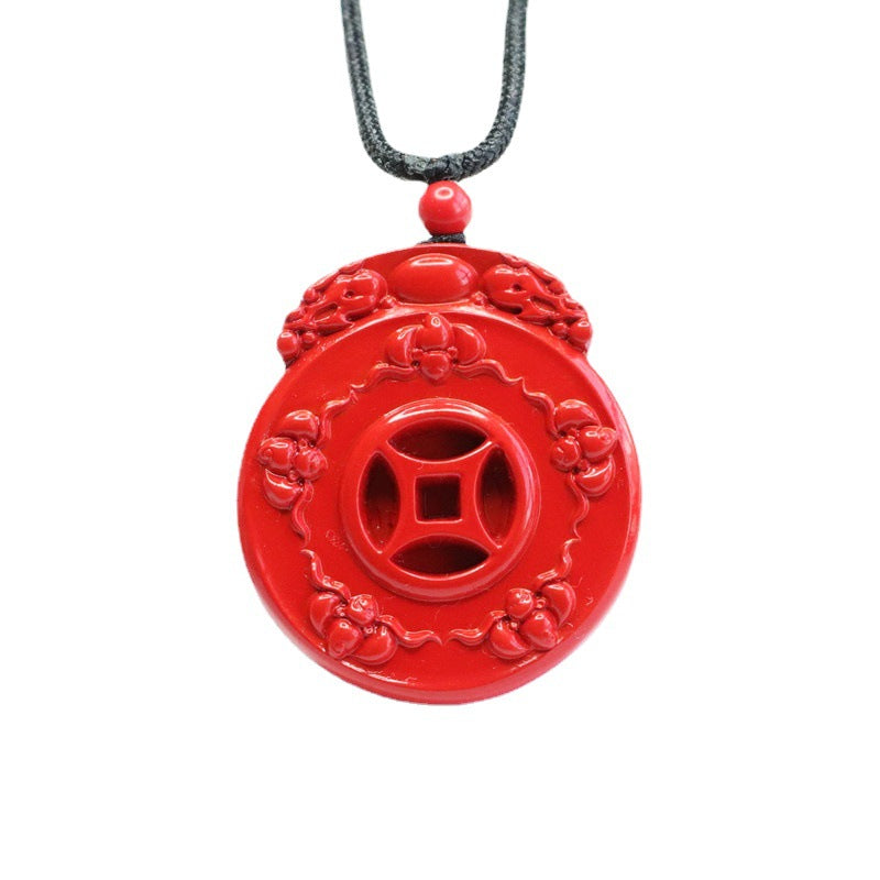 Blessed Red Sand Pendant with Cinnabar Stone