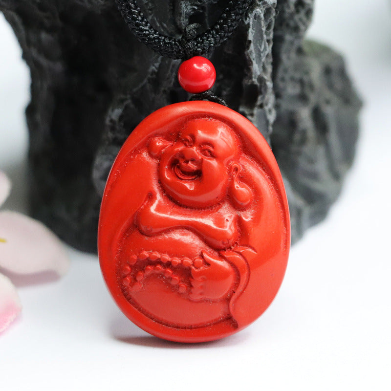 Cinnabar Buddha Pendant for Serenity and Blessings