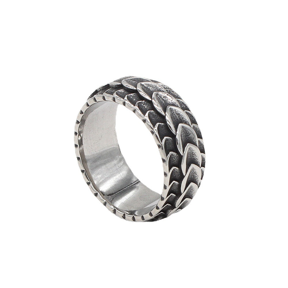 Fashionable Vintage Dragon Titanium Steel Ring