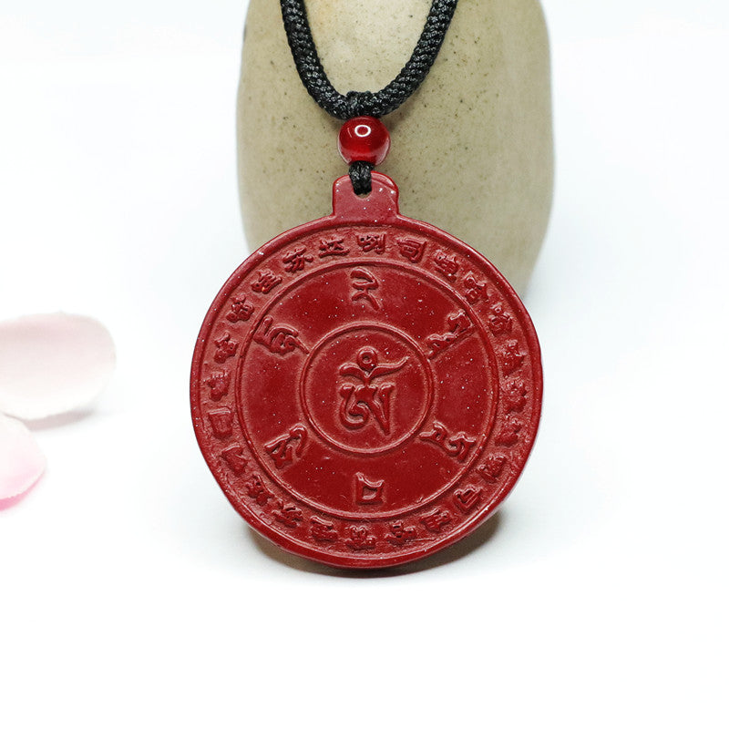 Charm and Elegance: Fortune's Favor Cinnabar Stone Pendant