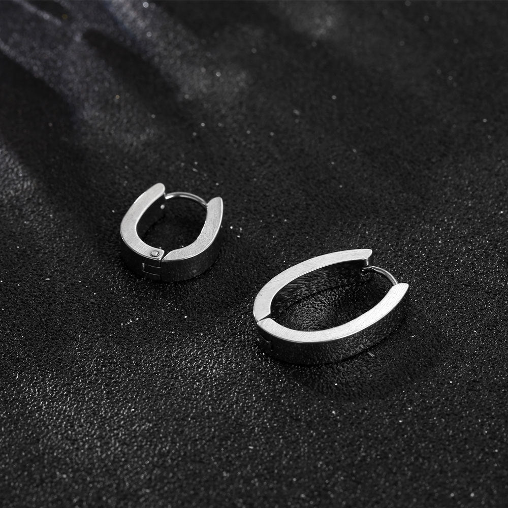 Stylish U-Shaped Titanium Steel Earrings for Everyone - Ideal for Small Ears, Wholesale Options Available