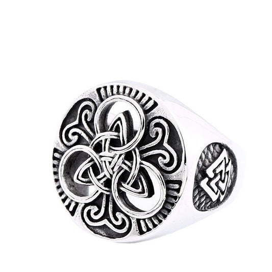 Celtic Warrior Vintage Engraved Stainless Steel Ring for Men