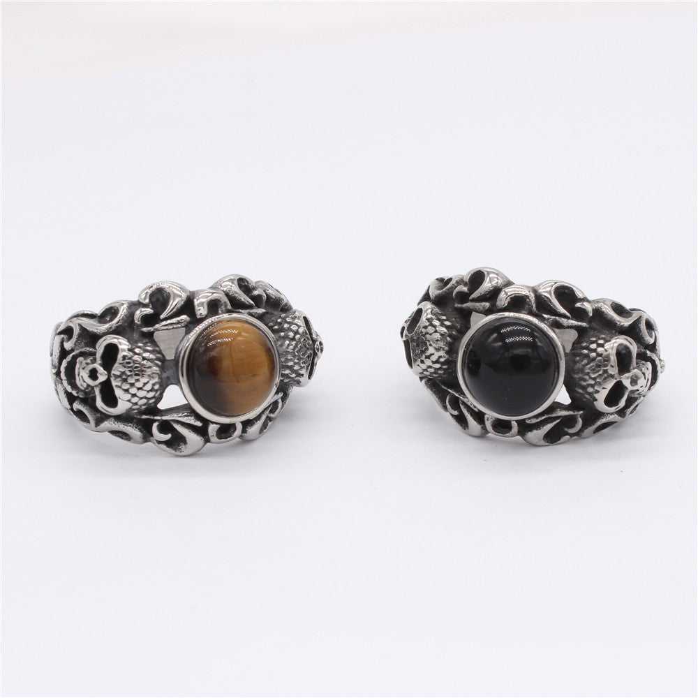 Halloween Skull Eey Titanium Steel Ring for Men