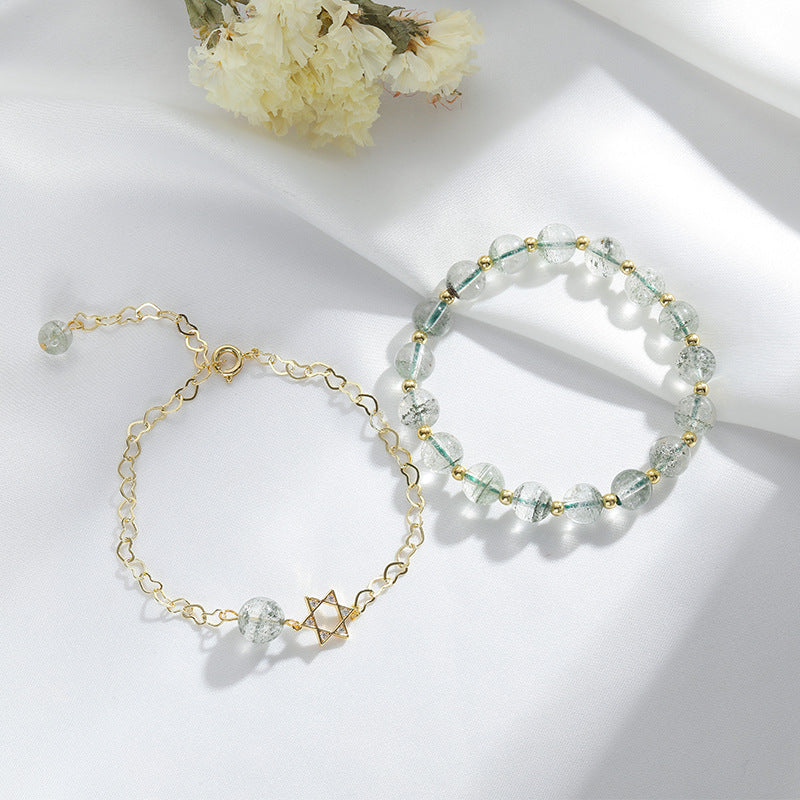 Elegant Green Crystal Bracelet - Sterling Silver Women's Fashion Accessory