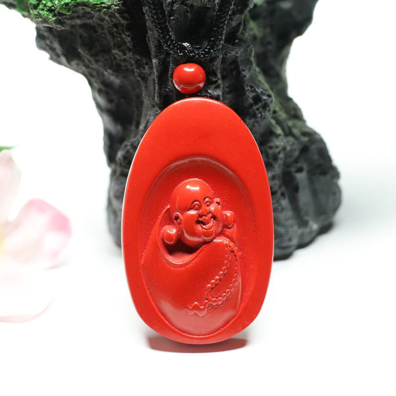 Cinnabar Maitreya Buddha Pendant Red Sand Pendant