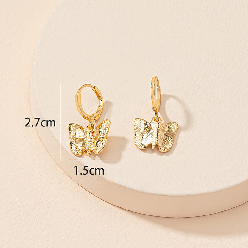 Sweet Butterfly Stud Earrings with a Touch of Vienna Glamour