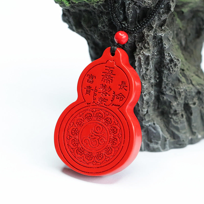 Vermilion Sand Pendant, Red Sand Tai Chi Bagua Gourd Hanging Pendant