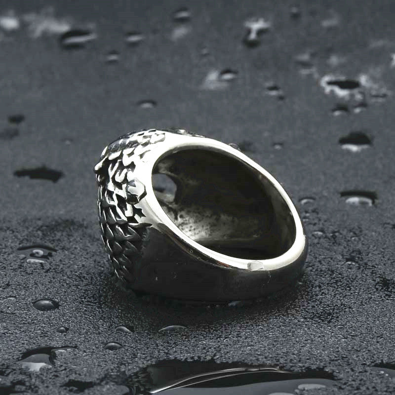 Titanium Steel Eagle Ring for Men - Retro Hipster Punk Jewelry Directly from Manufacturer