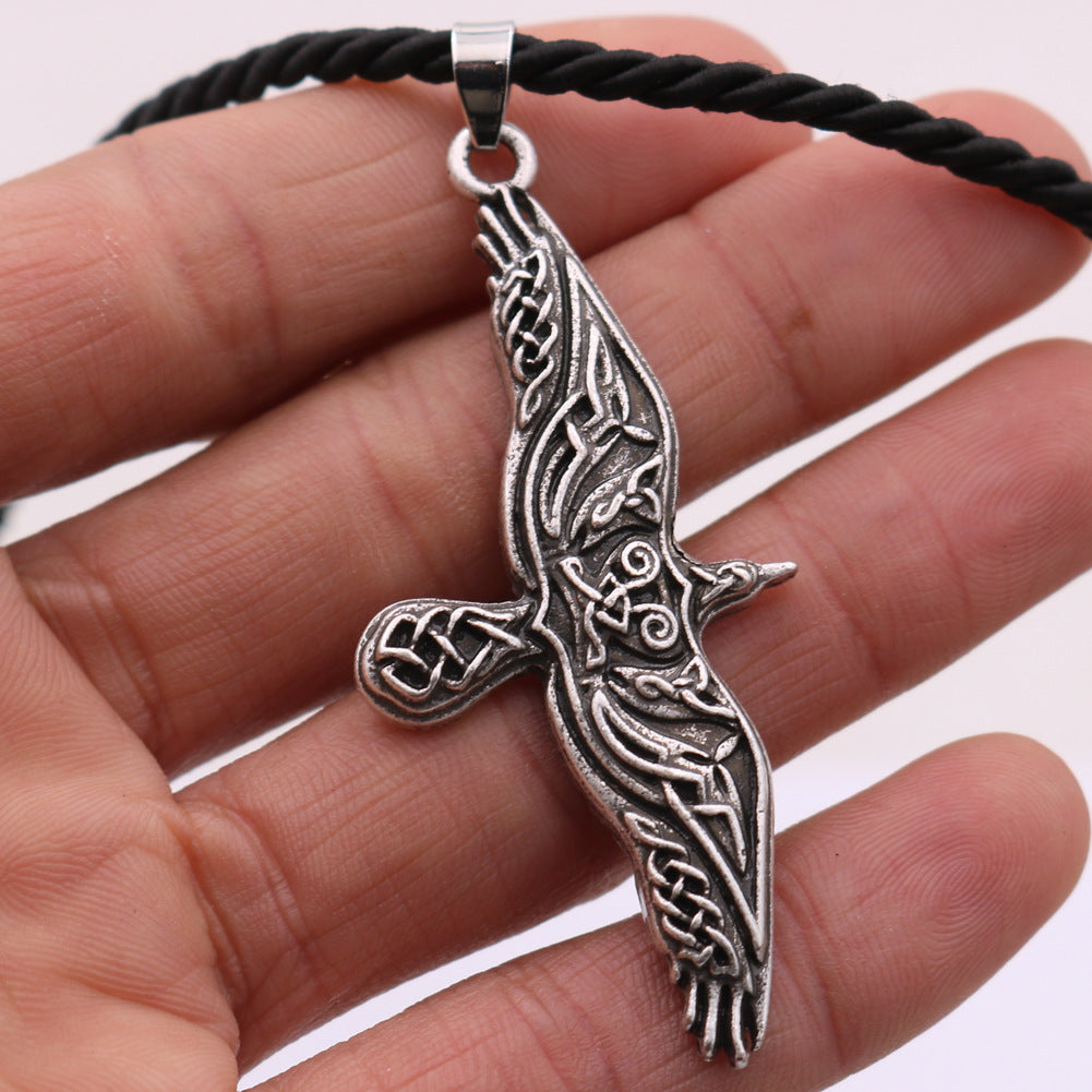 Viking Bird Necklace from the Norse Legacy Collection - Men's Fashion Jewelry with Animal Pendants