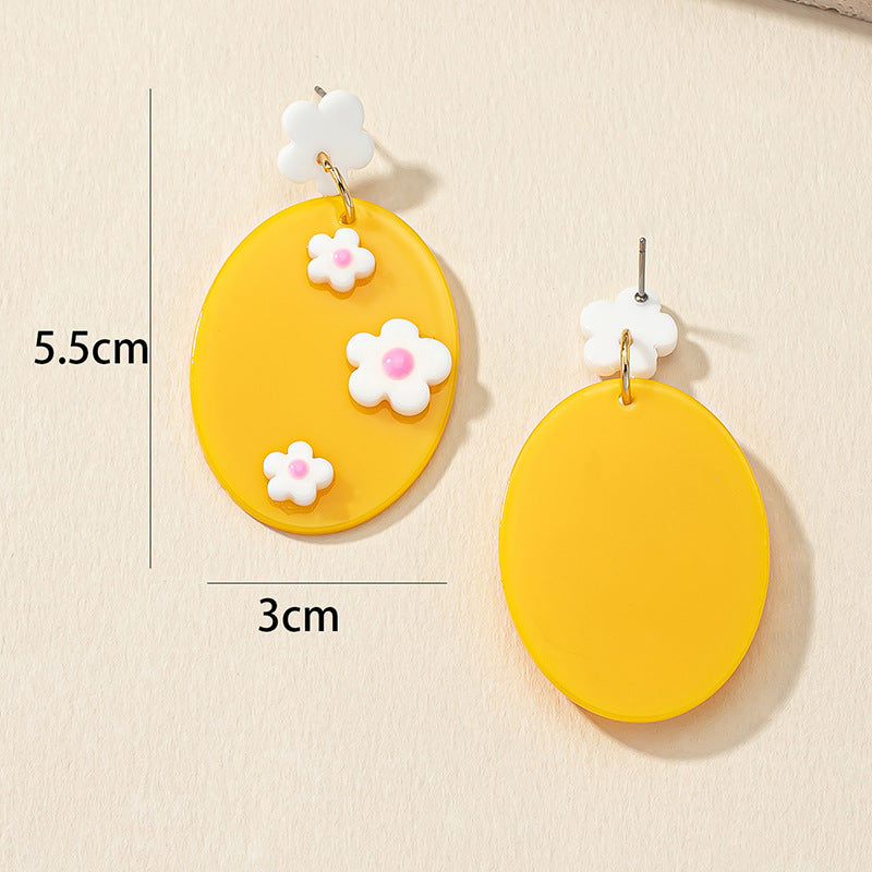 Summer Chic Acrylic Floral Earrings - Vienna Verve Collection