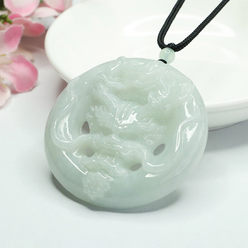 Jade Dragon Head Pendant from Fortune's Favor Collection