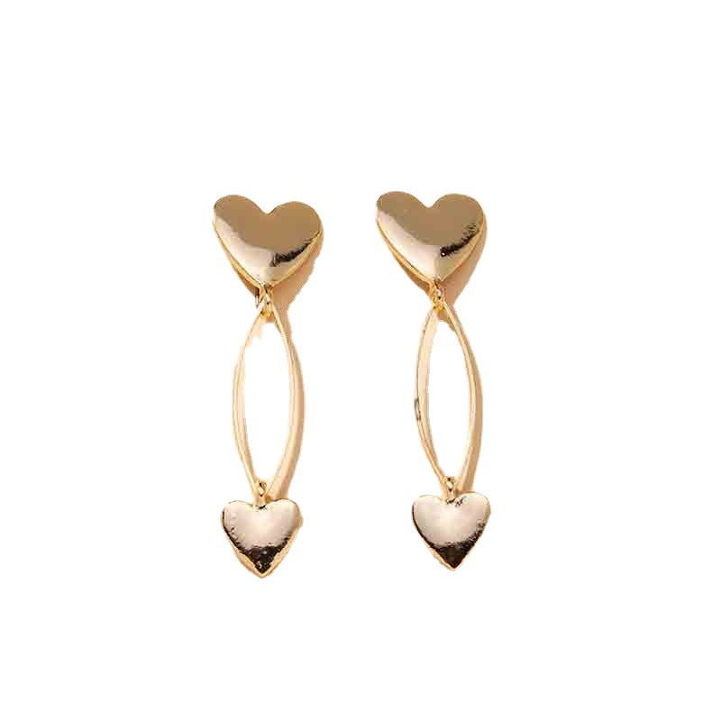 Vienna Verve Metal Heart Drop Earrings