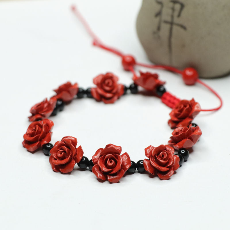 Fortune's Favor Cinnabar Stone Bracelet