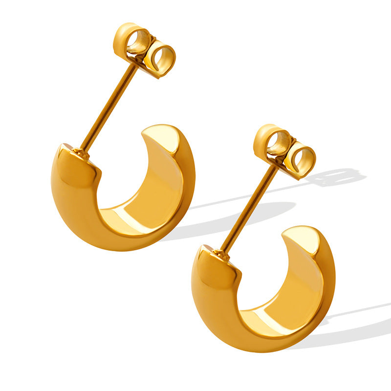 Golden Titan Curve Earrings - Everyday Genie Collection