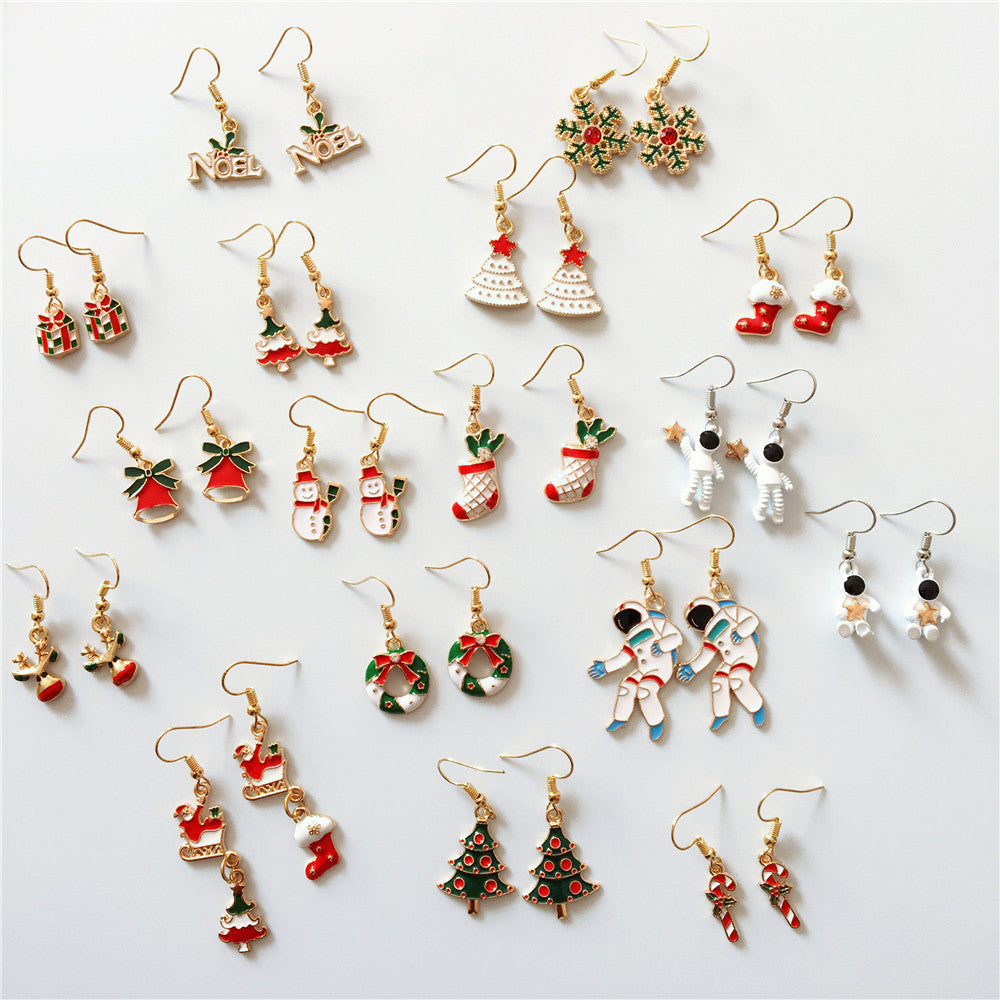 Festive Holiday Metal Earrings from Vienna Verve Collection