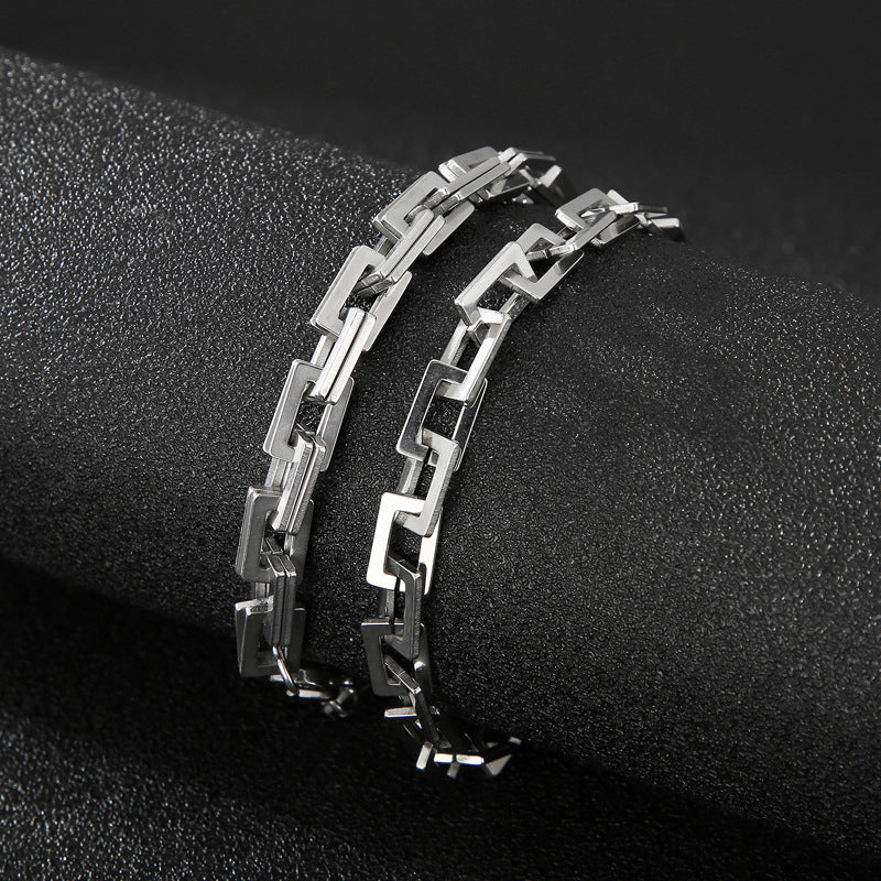 Titanium Steel Rock Hip Hop Blade Chain Bracelet for Men - Wholesale Trendy Accessory