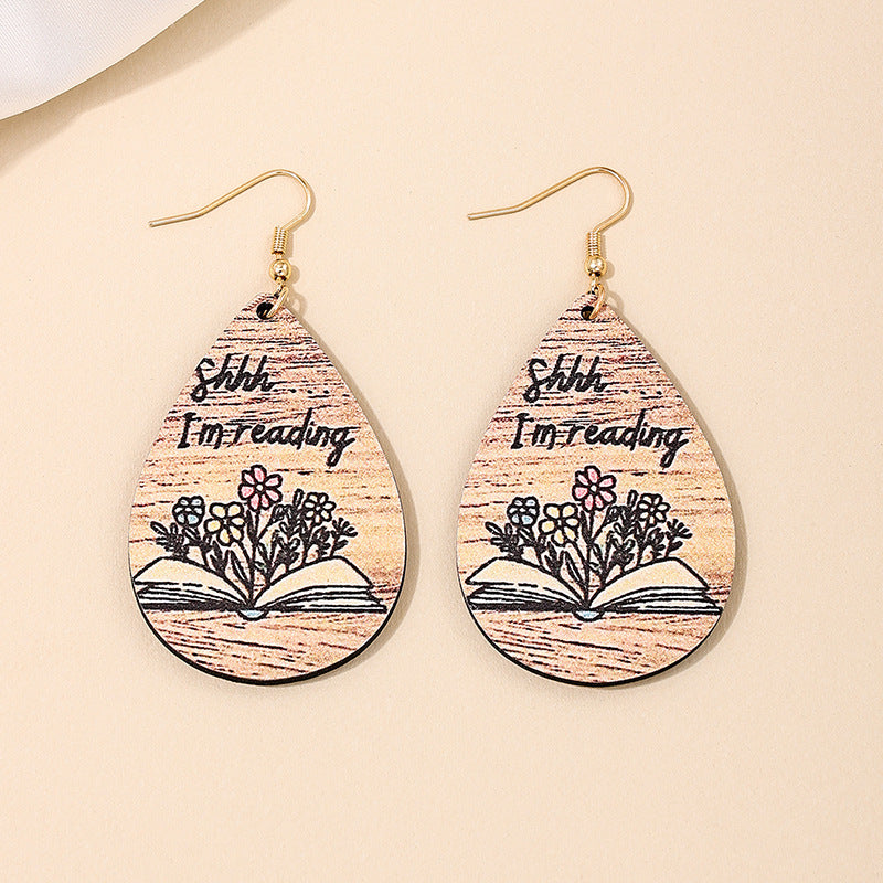 Enchanting Floral Wooden Graduation Earrings - Vienna Verve Collection