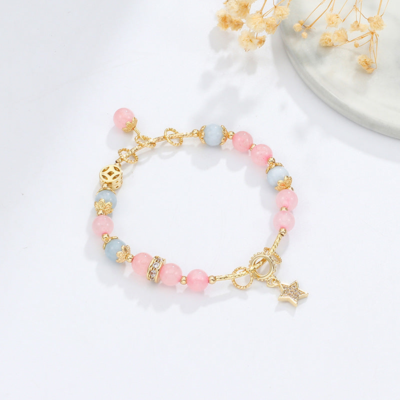 Fortune's Favor Pink Quartz Bracelet