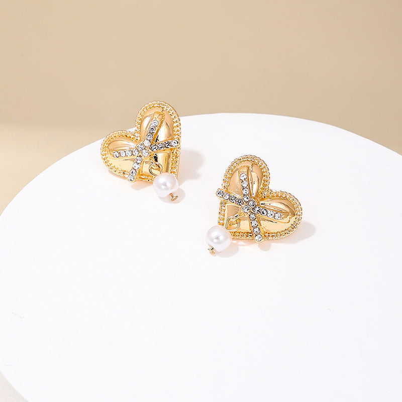 European and American Love Bow Earrings - Vienna Verve Collection