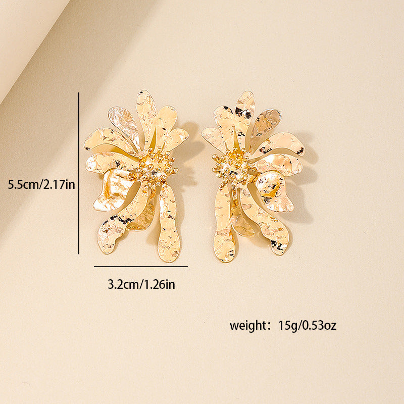 Ice Blossom Exaggerated Earrings - Vienna Verve Collection