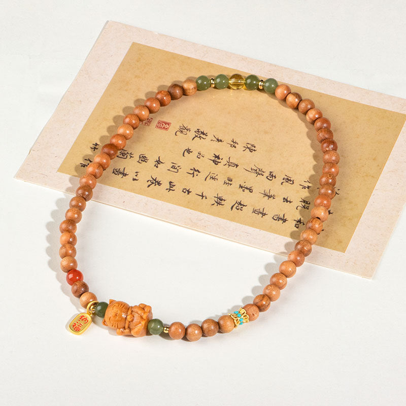 Elegant Sandalwood Sterling Silver Bracelet from Fortune's Favor Collection