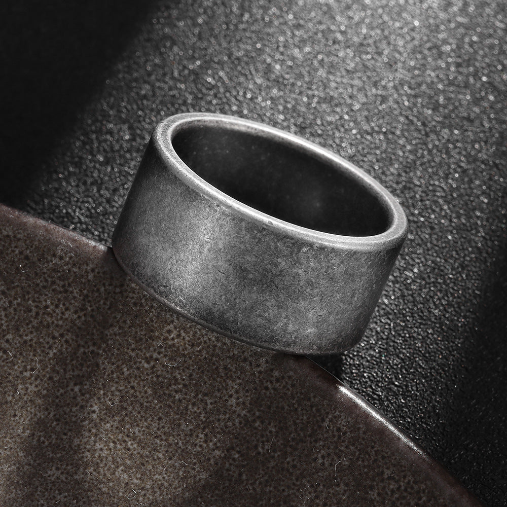 Matte Titanium Wedding Ring for Men - Wholesale Punk Style Jewelry