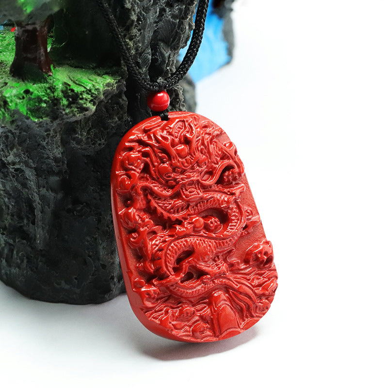 Red Sand Flying Dragon Ethnic Elegance Pendant