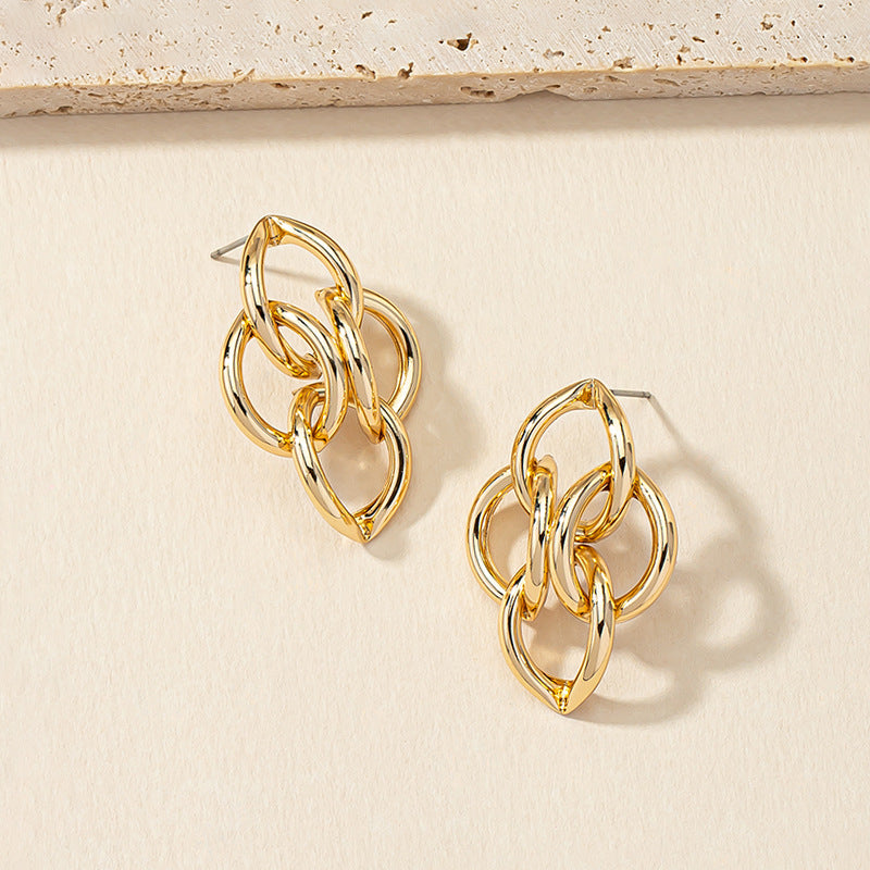 European Chic Twist Metal Earrings - Vienna Verve Collection