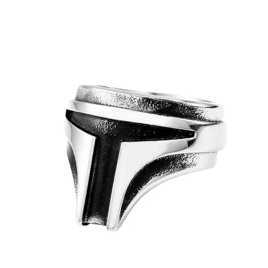 Retro T-Word Engraved Titanium Steel Ring for Men - Stylish Wholesale Jewelry