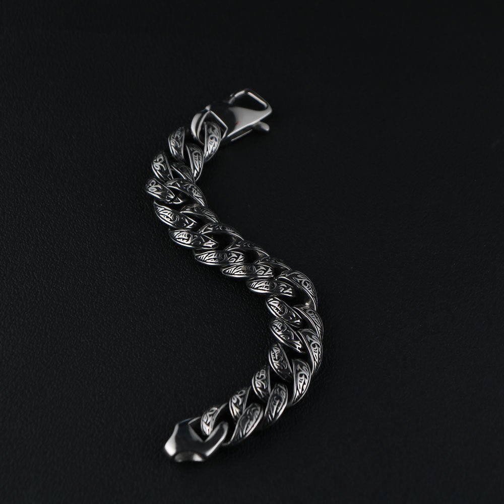 Stylish Titanium Steel Interlocking Bracelet for Men - Cross-Border Fashion Jewelry