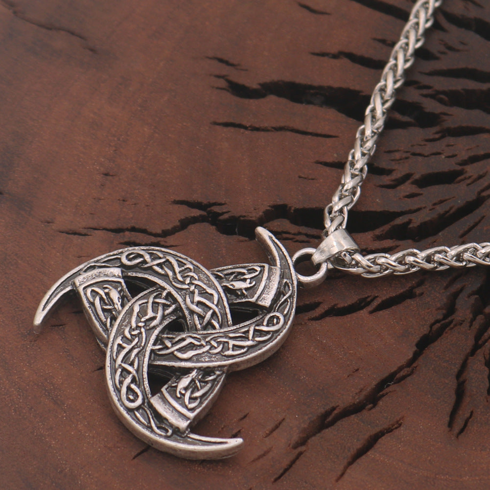 Mythical Viking Odin Horn and Dragon Pendant Necklace for Men