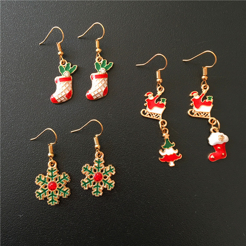 Festive Holiday Metal Earrings from Vienna Verve Collection