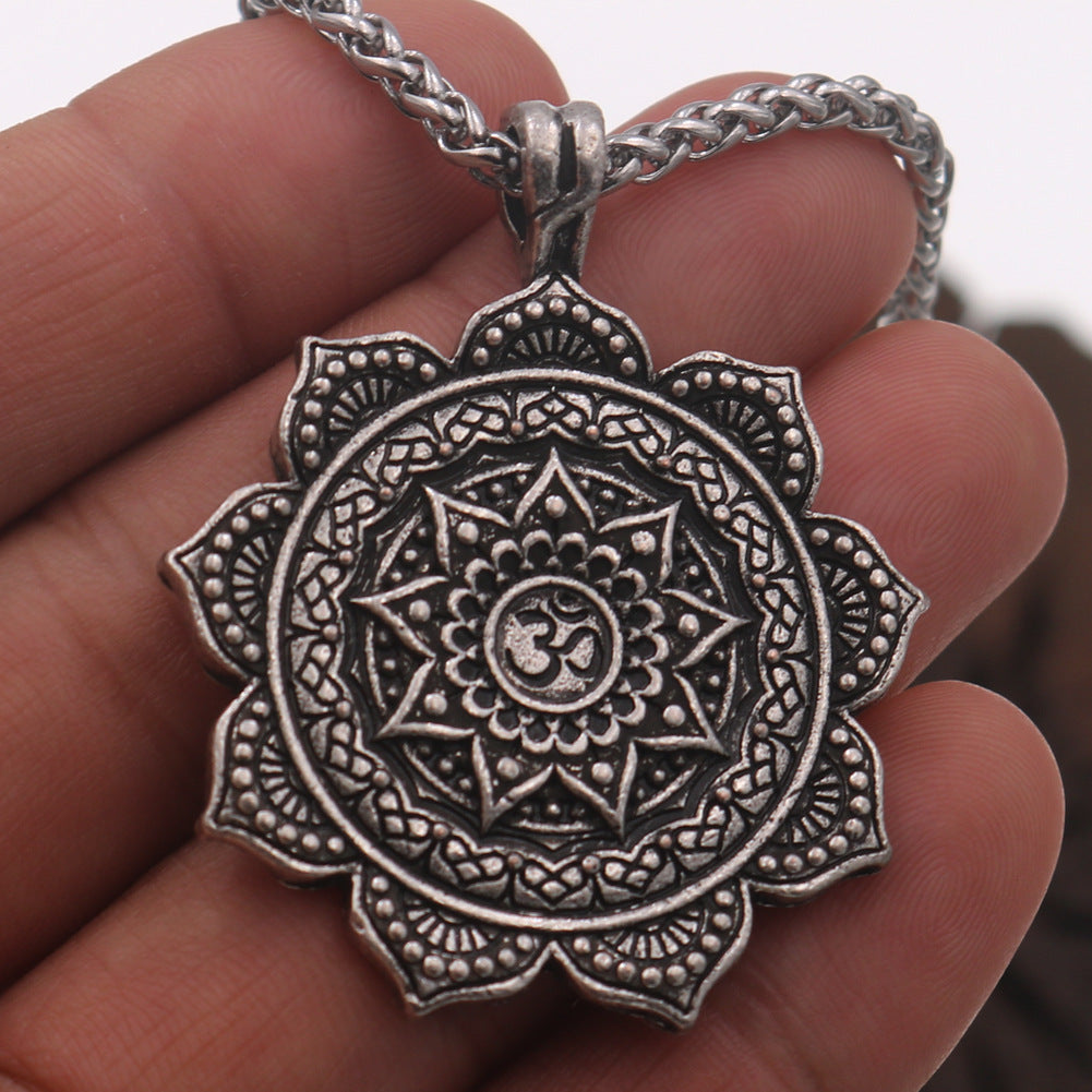 Mandala Flower Zen Necklace for Men