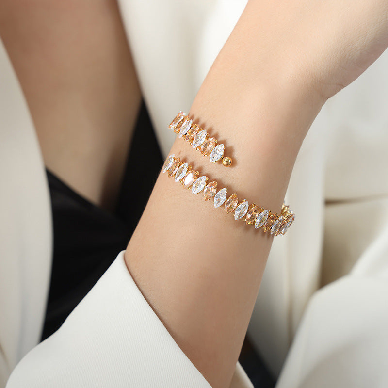 Luxurious Light Luxury Zircon Bracelet for Women