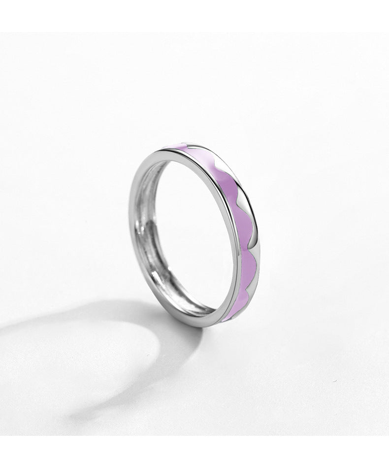 Sterling Silver Color Drop Ring for Women, Size 5-10