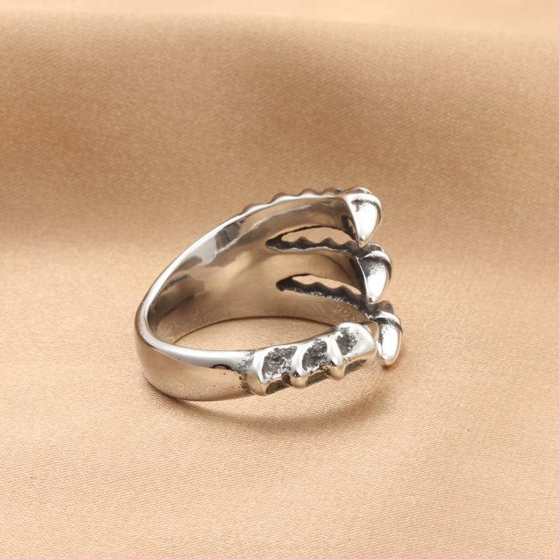 Titanium Steel Dragon Claw Ring for Men - Retro Trendy Accessory