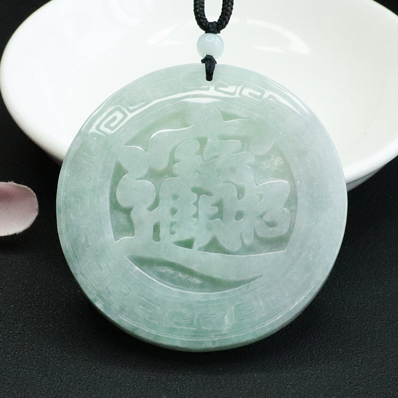 Fortune's Favor: Sterling Silver Jade Pendant for Wealth and Prosperity