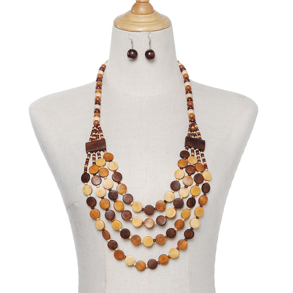 Wooden Bead Necklace Set - Savanna Rhythms Collection