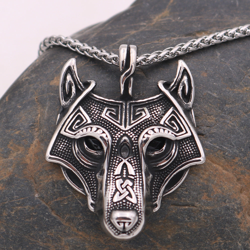 Mystical Viking Wolf Necklace with Celtic Touch